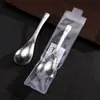 Colher de Titânio Puro, Colher de Jantar com Aparência Sofisticada, Colher de Sopa Doméstica, Colher Leve Anti-Queda, Colher Cauda de Peixe, Colher de Titânio para Exterior Atacado