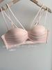 Brillante y adorable; Hilo perlado plisado ropa interior mujer pecho pequeño fruncido para mostrar soporte superior grande y flacidez hermoso sujetador de espalda