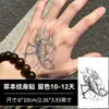 Adesivos de Tatuagem Temporária de Escorpião Ousado com Fórmula de Suco de Ervas, À Prova d'Água de Longa Duração, Padrões Criativos Vibrantes para Homens e Mulheres, para Braços e Pernas