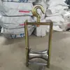 Polea de Cable, Polea para Tender Cable, Polea Colgante de Bastidor de Puente de Boca de Tubo Triple Esquina de Cabezo de Pozo, Rueda de Acero de Nylon, Polea de Energía Eléctrica