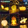Lámpara de Luna Simulada Portátil Lámpara Durian Linterna de Calabaza Linterna de Ganso Blanco Lámpara Animal Búho Lámpara Decorativa Solar para Exterior