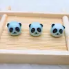Cabeça de Panda Contas de Cerâmica Pintadas à Mão Contas para Montagem de Bijuterias Artesanais Decalque Pulseira Trançada com Corda Vermelha Yiwu Joia Pequena
