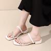 Comércio Exterior 42 Tamanho Grande Sapatilhas Francesas Sandálias de Strass Sapatos Femininos 2025 Novas Sandálias Estilo Fada