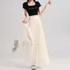 Ropa de Mujer 2026 Verano Delgados de Seda Glaseada Seda Helada Pantalones Falda de Cintura Alta Pantalones Falda con Protección Solar Pantalones Largos hasta el Suelo para Mujer