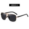 Nuevas Gafas de Sol de Acero Inoxidable Retro Marco Cuadrado Conducción Gafas de Sol Polarizadas Sombrilla y Protección Solar para Hombre de Alta Gama