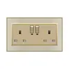 Enchufe de pared británico de 13A con USB, universal de cinco orificios, comercio exterior, panel de enchufe internacional para Hong Kong, Singapur, Tipo 86