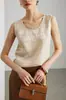 Camisola de Seda para Mujer 2026 Primavera/Verano Nueva Color Sólido Ropa Interior Exterior Estilo Commuter con Encaje y Top de Seda de Morera