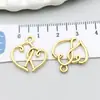 1 novo estilo liga de ouro antiga letras série asas de amor pingente pingente DIY pulseira colar acessórios