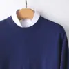 Suéter Pulóver de Pico para Hombre Otoño/Invierno 2023 Suéter de Pico para Hombre talla extra Manga Larga Camisa Base Básica de Punto