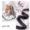 Elegante Bufanda de Seda de Loto Bufanda Versátil Larga de Doble Uso Estilo Coreano Bufanda de Moda para Primavera y Verano Chal para Mujer
