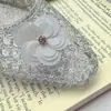 Coreia do Sul Mesmo Estilo Flor de Lantejoula Flor de Sapato Brilho Diamante Miçanga Feita à Mão Estilo Coreano Doce Alto Senso Flor Decorativa para Sapato Joia de Sapato