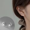 Aretes de Plata Esterlina S925 Nalan Estilo Coreano Simples Pequeños Frescos Lindos Estrella Luna Corazón para Niña E3336