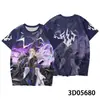 2026 Comercio Exterior Verano Nueva Llegada Honkai: Camiseta de Manga Corta con Impresión Digital 3D Star Rail Periférico Casual Bidimensional