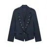 Z Estilo Europeu e Americano Transfronteiriço 2026 Nova Moda Elegante Amazon Atacado de Roupas Femininas Blazer Listrado 0550156
