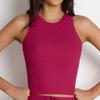 Chaleco de punto sin mangas transfronterizo europeo y americano Ropa exterior Ajuste ceñido Top Ropa de yoga para mujer Ropa deportiva para correr Fitness