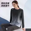 Comercio Exterior Transfronterizo Ropa Deportiva de Secado Rápido de Manga Larga para Mujer Ropa de Yoga Camiseta Top para Correr Talla Grande Holgado Ropa de Montañismo Estilo Nuevo