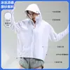 Roupa original de fio leve e respirável para uso externo com proteção solar para mulheres, proteção solar de verão UPF50+, jaqueta de proteção solar personalizada para homens