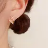 Conjunto de Pendientes de Tres Piezas de Moda Exquisita Coreana y Japonesa Versátil Súper Brillantes con Estrellas Completamente Incrustadas de Diamantes para Mujeres Viaje Diario Pendientes Simples Venta al por Mayor