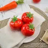 Modelo de tomate de espuma de simulación, fruta y verdura artificial, accesorios de exhibición para gabinete, juguete para niños, decoración, decoraciones