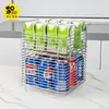 Cesta de Almacenamiento Home Story Acero Inoxidable 304 Cocina Baño Sala de Estar Hogar Metal Cesta para Artículos Varios Contenedor de Almacenamiento