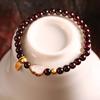 Pulsera de Calabaza Roja Granate de Imitación para Mujer Ins Nuevo Diseño Nicho Ágata Roja de Imitación Pulsera Delgada de 6 mm Regalo de Cumpleaños para Mujer