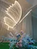 Nuevos Accesorios para Bodas Luces de Mariposa Luminosas Alas Guía de Camino Escenario T Decoración de Salón de Bodas Adornos Colgantes del Techo Arreglo