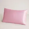 Funda de almohada de satén de seda sintética transfronteriza, funda de almohada de seda helada de alta gama, funda de almohada refrescante, funda de almohada hipoalergénica al por mayor