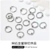 Acessórios de Rebites Populares para Nail Art Transfronteiriços, Tachas Metálicas Estilo Europeu e Americano, Liga Metálica White K Gun Decorações Pretas para Unhas