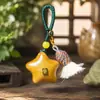 Sándalo Verde y Sándalo Dorado Estrella y Luna Talla en Madera Colgante Pequeño Adorno DIY Llavero Decoración Colgante