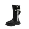 Botas para niña, zapatos infantiles, nueva colección otoño/invierno 2026, botas altas para niña, botas de princesa forradas de felpa, botas altas cálidas para niños mayores