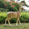 Decoración de paisaje de jardín animal de simulación al aire libre escultura de antílope de fibra de vidrio adornos de manualidades de jardín entrega de una sola pieza