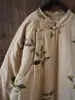 Estilo Novo de Inverno Estilo Chinês Novo Estilo Nacional Sarja de Algodão Botões Feitos à Mão Comprimento Médio Algodão de Fibra Longa de Xinjiang Jaqueta 515013