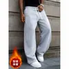Calças Casuais Tendência Estilo Americano à Pronta Entrega para Homens, Calças de Moletom Largas com Cordão, Calças de Moletom Versáteis Tendência da Amazon