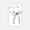 Pegatinas de Tatuaje Populares Transfronterizas Estilo Ins Minimalista Gama Alta Frescas Creativas Corazón Estrella Lazo