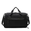 Bolsa de viagem versátil simples de nylon com separação seco/molhado, cor sólida, resistente ao desgaste, adequada para natação e esportes, com compartimento para sapatos, bolsa de maternidade para gestantes