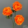 Flor Falsa de Boda Flor de Seda Naranja de Boda Flor Artificial Naranja Pared de Fondo Arreglo Floral Escenario Guía de Camino Arte Floral Decorativo
