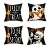 Nueva Funda de Almohada de Halloween Transfronteriza Funda de Cojín de Sofá Funda de Almohada de Lino Decoración del Hogar de Halloween Funda de Almohada