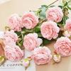 Peônia Flor Artificial Flor de Seda Flor Seca Artificial de Interior Buquê de Rosas Flor de Mesa de Jantar Flor de Sala de Estar Ornamento de Casa Decoração de Casa