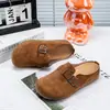 Sapatos Birkenstock 2026 Primavera/Verão Novos Mules Femininos Confortáveis e Modernos com Solado Grosso e Biqueira Fechada
