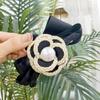 Loja de fábrica novos acessórios de cabelo atacado laço flor de camélia placa xadrez presilha de cabelo clipe FJ008