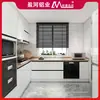 Cozinha Aberta Armários Integrados Personalizados Moderno Simples Casa Integrada Bancada de Pedra Artificial Gabinete do Fogão Fabricante