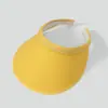 Sombrero de Paja Transfronterizo con Parte Superior Abierta, Sombrero Parasol, Sombrero de Verano para Mujer, Cubre Rostro, Versátil, Sombrero de Playa de Ala Ancha, Sombrero de Protección Solar para Exteriores
