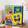 Feliz Cumpleaños Pintura al Óleo Digital DIY Rellenado a Mano 2025 Nuevo Bob Esponja Dibujo Animado Colorear Acrílico Pintura al Óleo