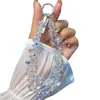 Cadena de Teléfono Móvil de Cristal Rueda Simple Perla Plana Cadena Doble Cadena Colgante de Teléfono Móvil Colorida Cadena de Cuerda de Perlas Hecha a Mano Llavero DIY