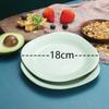 Plato de paja de trigo amazónico transfronterizo, plato cuadrado simple, plato de fruta, plato de plástico resistente a caídas para refrigerios, impresión de logotipo