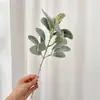 Hojas de planta verde artificial estilo nórdico con hojas de oreja de conejo aterciopeladas para decoración de sala de estar y mesa de comedor, plantas artificiales para arreglos florales, Amazon