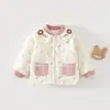Ropa cálida de una sola pieza para bebés niños y niñas, Ropa de algodón acolchada para otoño e invierno, Ropa de casa gruesa de algodón para 0-2 años, Chaqueta de algodón 120g
