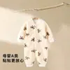 Mono forrado de forro polar para niños y niñas, estilo primavera y otoño, prenda de abrigo para recién nacidos Clase A, mameluco para bebé