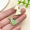 Dibujos Animados Transfronterizos Lindos Animales con Goteo de Aceite Dinosaurio Accesorios de Aleación Colgante DIY Llavero Colgante para Pendientes Amazon