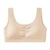 Algodón Puro Absorbente de Sudor Transpirable Anti-Caída Alta Elasticidad Tallas Grandes Ropa Interior Fina Cómoda Sujetador Push-Up Chaleco Antishock Deportivo Para Mujer